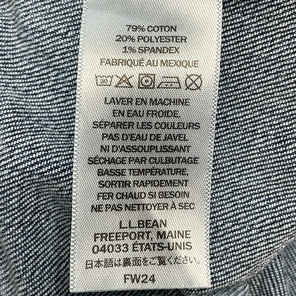 NWOT L.L. Bean Classic Fit Denim Jeans High Rise Straight Leg 20W